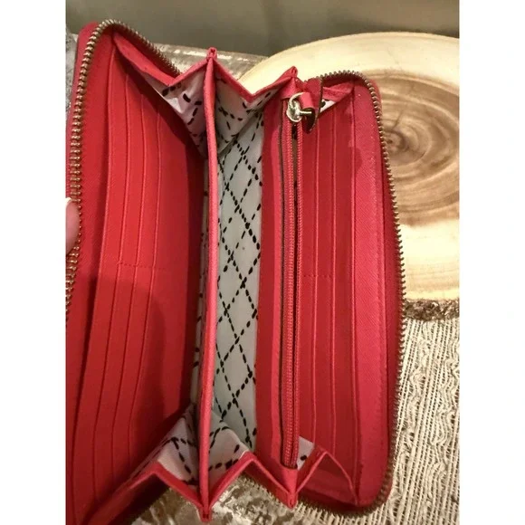 Kate Spade New York Laurel Way Neda Zip Around‎ Wallet in Deep Red MSRP $189 - Picture 7 of 11